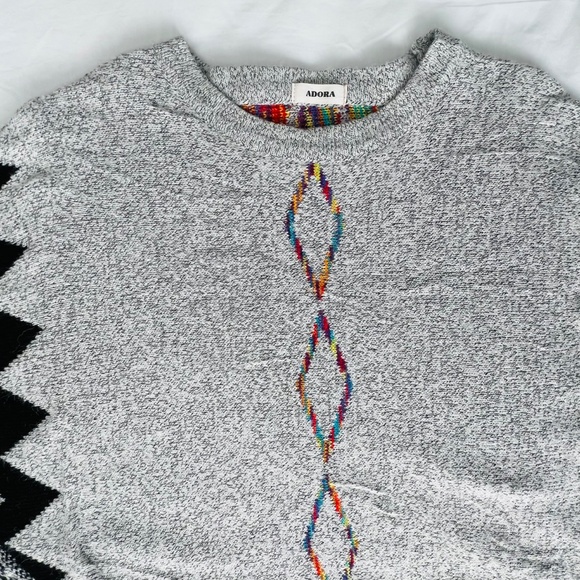 Adora Sweater Poncho with Sleeves, Boho Western Aztec, Women's S/M - Picture 12 of 14